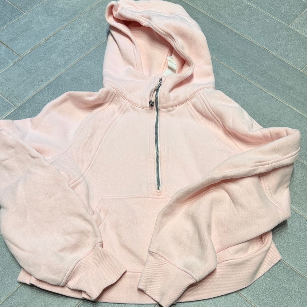 lululemon athletica Light Pink Half-Zip Hooded Sweatshirt